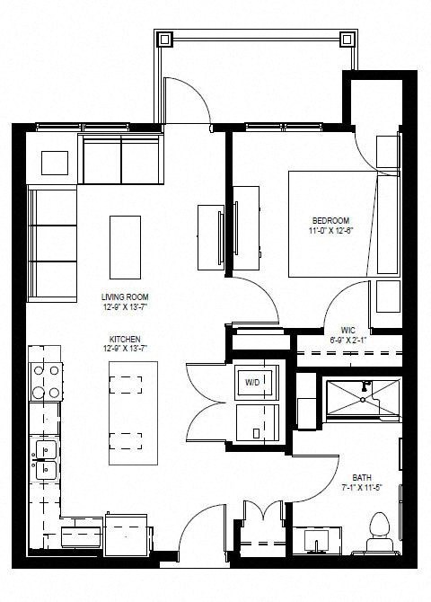 1 Bedroom Floor Plan